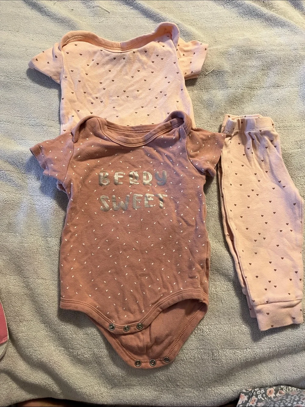 Girls' Pink & Blush Long-Sleeve Tops and Romper Set